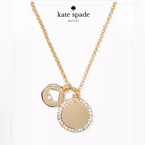 NEW “Spot The Spade” Kate Spade 2-Charm Pendant Necklace - Picture 1 of 6